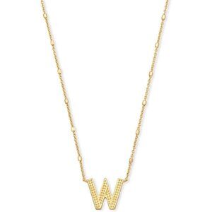 Letters W pendant necklace for women fashion jewelry 14k gold plated brass